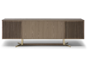 CAMPUS - Solid wood sideboard with doors _ Natuzzi Italia